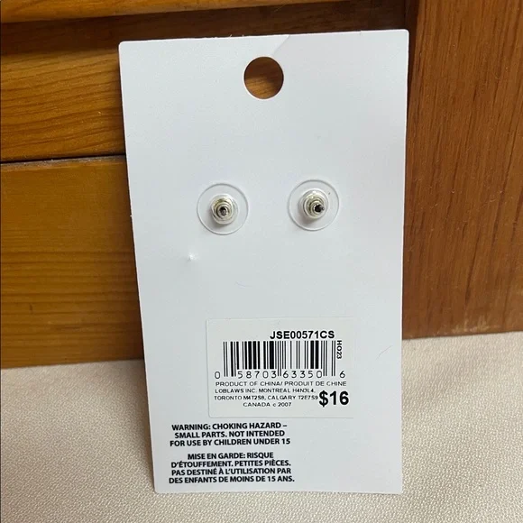 Joe Fresh Silver Rhinestone Butterfly Drop Earrings - Picture 2 of 8